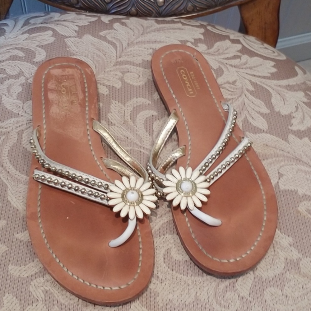 Coach flower sandals
